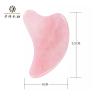 Herramienta en forma de corazón Rose Quartz Pink Jade Stone del masaje que raspa