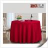 Shrink Resistant Round Wedding Linen Tablecloths Plain And Jacquard Style