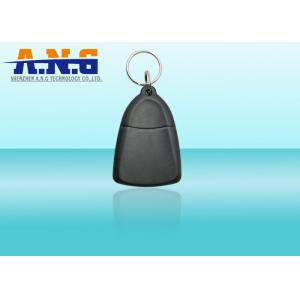 China Black Durable RFID Plastic Key Tag / ABS RFID Keychain Tag With Silk Screen Printing supplier