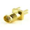 Welding Base SMA RF Connector Female Plug With PTFE / TPX Insulator