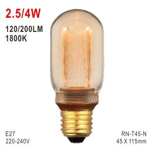 T45 Bulb, LED Deco Light, E27 Bulb, Fashionable Glass Bulb, Warm White LED Candle