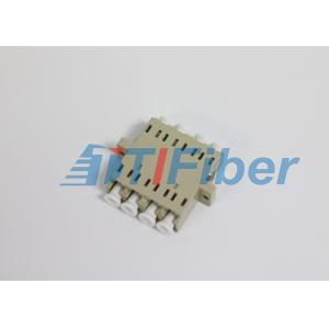 Quad Style LC / PC fiber optic adaptors , Plastic fiber optic cable coupler