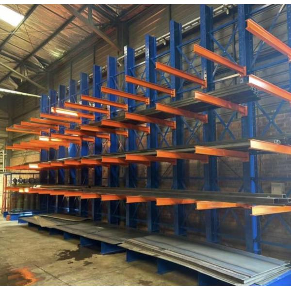 2-6 Levels Warehouse Storage Single Sided Cantilever Rack For Long And Bulky Items