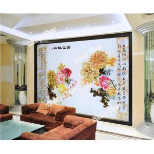 China Decorative Engraved Glass Wall Background supplier