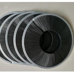 China Dustproof Aluminum Alloy Sealing Ring Brush Metal Backed Crimped Filament supplier