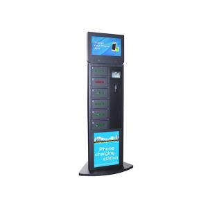 China 6 Secured Electronic Lockers Cell Phone Charging Kiosks for Airport / Train Station / Bus Station supplier