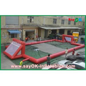 China Inflatable Football Game Giant 0.5mm PVC Tarpaulin Inflatable Football Field , Portable Inflatable Soccer Field supplier