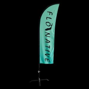 China Teardrop Advertising Feather Flag Banner Customized Size Coated Material supplier