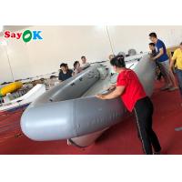 China Custom 5m Silver Hypalon RIB Boat Inflatable Fishing Raft on sale