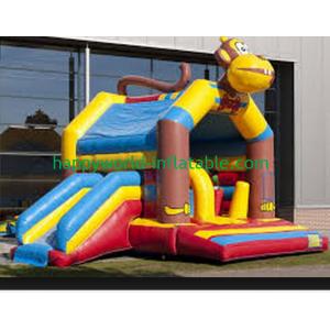 inflatable farm bounce house , cow bouncy slide combo , inflatable bounce slide