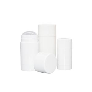 PP Empty Round Deodorant Container Twist Up Filling Stick Container 30g 50g 75g 90g