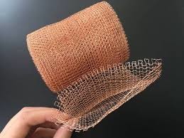 China Purity Copper Knitted Wire Mesh 4inch or 5inch Fine Aperture for Various Applications wholesale