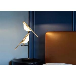 China Modern Luxury Gold Table Lamp For Hotel Home Living Room Decoration Desk Light With Bird Shape supplier