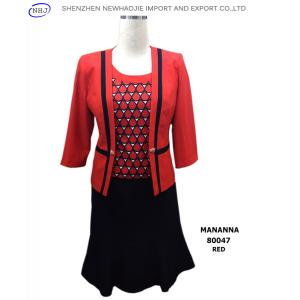 China High quality ladies office skirt suit ladies formal skirt suit Red/Blue supplier