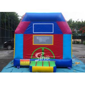 China Indoor kids small bouncy castle with pillars N obstacle inside made of lead free certified pvc tarpaulin here in Sino In supplier