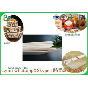 Food Grade Different Size White FBB PAPER  For Packing French Fries And Egg Tart