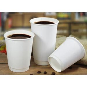 China ISO9001 Double Layer Kraft Paper Coffee Drink Cup 16oz For Cafe supplier