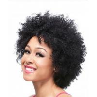 Peruvian Glueless Full Lace Curly Human Hair Wigs With Combs / Straps