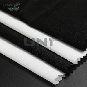 China Black Plain Weave fusable Interfacing , Fabric 50gsm woven fusing supplier