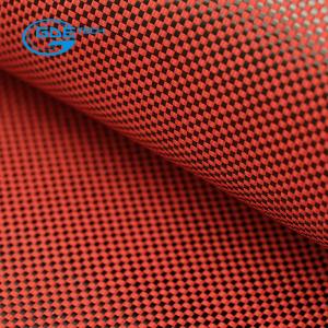 China カーボン繊維 2/2 のあや織り 3k 200g 1m の広くオレンジ supplier