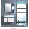 China Aluminium handles Square Sinks Bathroom Vanities 40inch optional Waste drain wholesale
