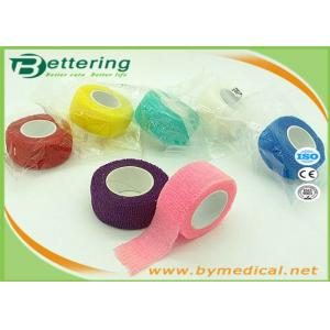 China 2.5cm Easy Hand Tearable Non Woven Finger wrap cohesive bandage self adhesive bandage supplier