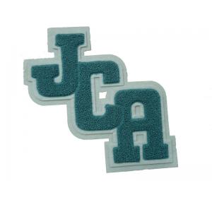 China Promotional Green Custom Embroidered Patches, Sew / Iron On Patch For Clothing supplier