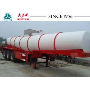Durable Sulphuric Acid Tanker Trailer 3 Axles 30-40 Tons Capacity