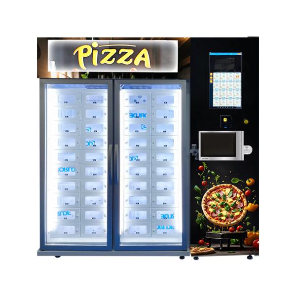 40-Locker Pizza Vending Machine with Microwave Shelf -22℃ to 20℃