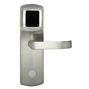 Intelligent Hotel Electronic Door Lock Brushed Nickel Finishing Zinc Alloy Cylinder