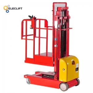 Battery Power Supply Electric Order Picker With 8 Km/H Travel Speed Large Platform Size