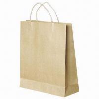 100% Recyclable Kraft Paper Shopping Bags for Apparel Coat Shoes