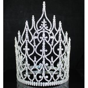 China Clear rhinestone pageant crowns and tiaras wholesale crystall tiaras jewelry girls pageant crowns gift party jewelry supplier
