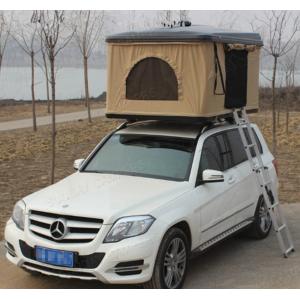 China Fiberglass Hard Shell Pop Up Tent , Truck Bed Hard Top Tent With Sponge Mat supplier