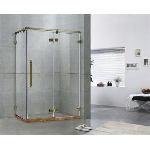 Green Bronze Square Frameless Hinged Shower Door With One Hinged Door Easy Installation