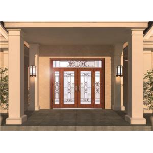 China Custom Front Entry Door Glass , Colored Decorative Glass Panel For Door supplier