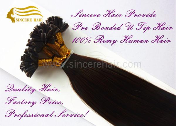 20 Inch Remy Human Hair Extensions 1.0 G Pre Bonded U Tip Hair Extensions For