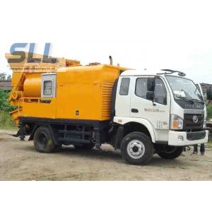 China Easy Moving Mobile Trailer Mounted Concrete Pump With Double Shaft Mixer supplier