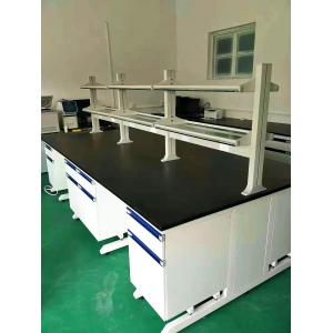 Lab Table 3000x1500x850mm Laboratory Furniture Central Workbench Steel Wooden Island Bench