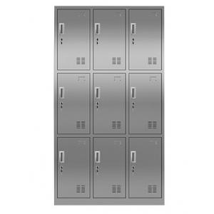 Stable Performance 9 Door Steel medicine display cabinet , Home Clothing Metal Storage Locker