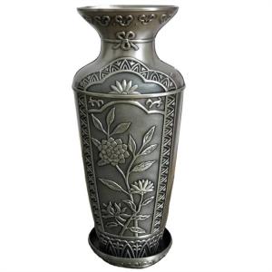 China Steel Flower Vase Aluminum Galvanized Metal Vase For Living Room supplier