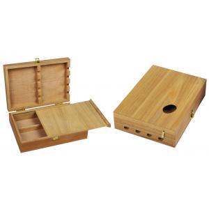 China Natural Color Art Storage Containers Wooden Paint Box Private Logo Available supplier