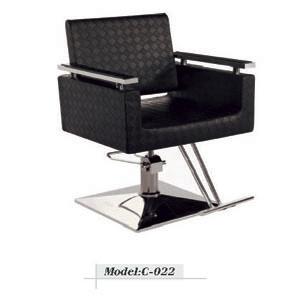 China hair salon chair,hair dressing chair, stainless steel armrest chair hydraulic chair C-022 supplier