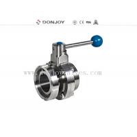 China DN10-DN300 sanitary stainless steel butterfly valves with union ends on sale