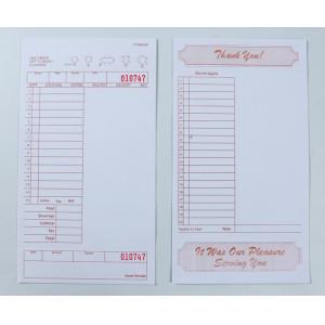 CT-T6932 single part English restaurant Guest check with Sequentially Numbered Features for International Hotels
