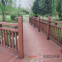 China Construction Porch Bamboo Deck Railing Balustrade Weather Resistant on sale