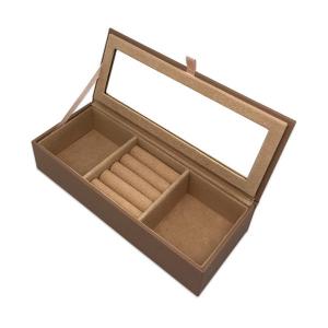 China PU Leather Hot Stamping Jewelry Gift Boxes For Necklace supplier