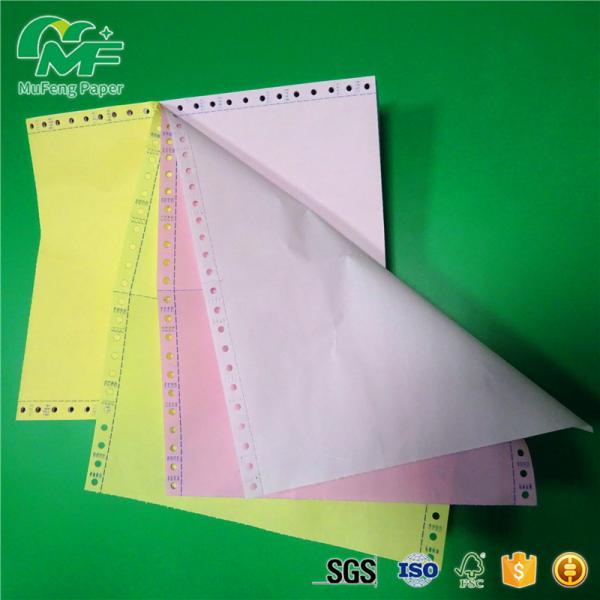 3- Ply Continuous NCR Carbonless Paper 100% Virgin Wood Pulp Material SGS