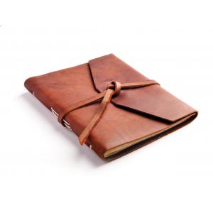 Genuine Leather Travel Journal Notebook Size 120 * 190mm With Leather Strap