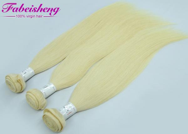 Straight Brazilian Virgin Colored Hair Extensions , Honey Blonde Unprocessed